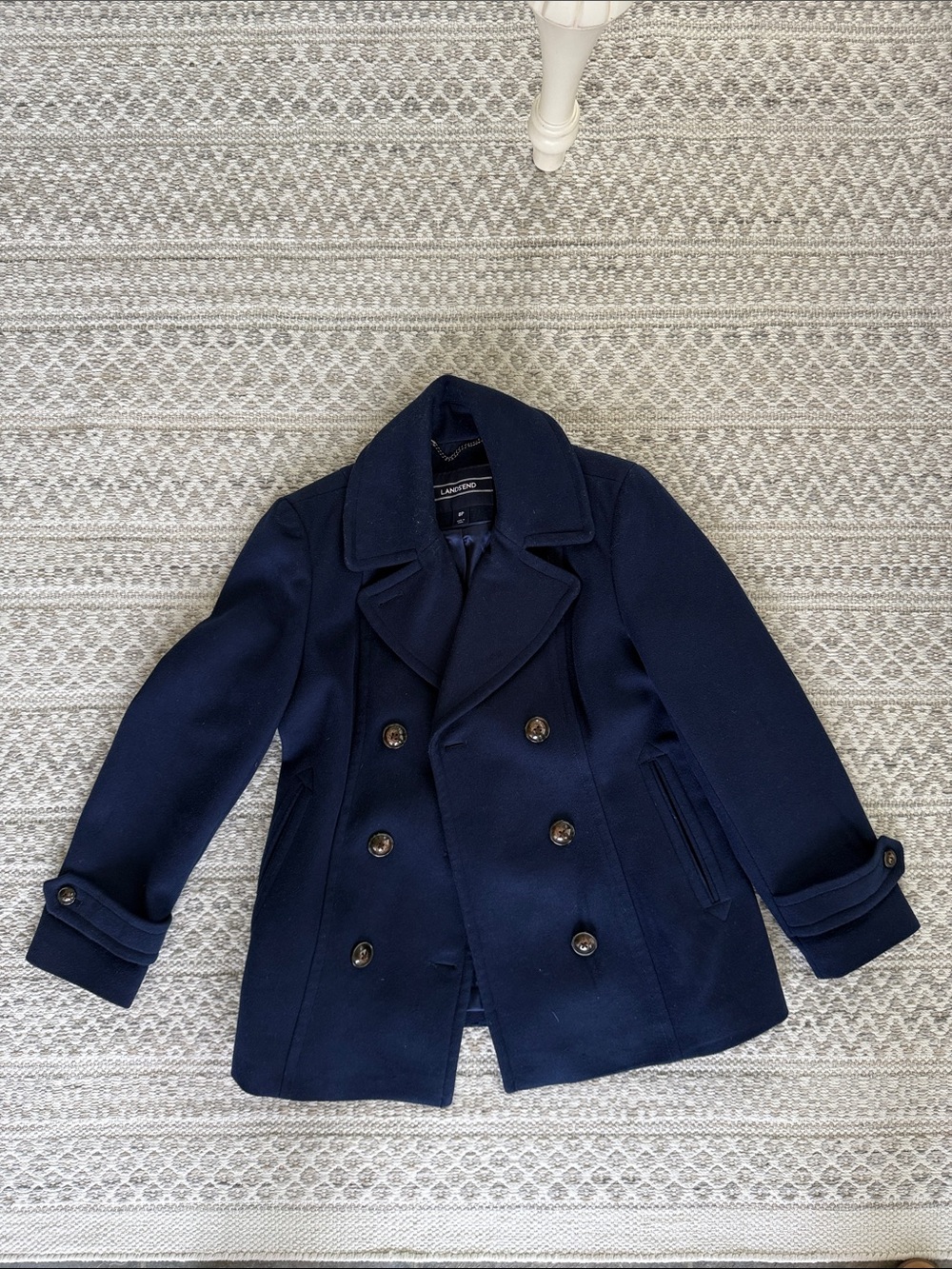 Lands' End Navy Double-Breasted women’s Peacoat